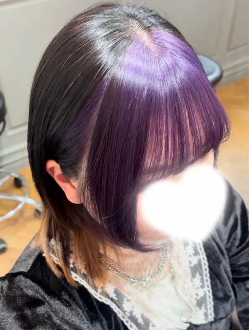 🌟ポイントブリーチカラー🖌🎨【フェイスフレーミング・イヤリングカラー・裾カラー】の写真