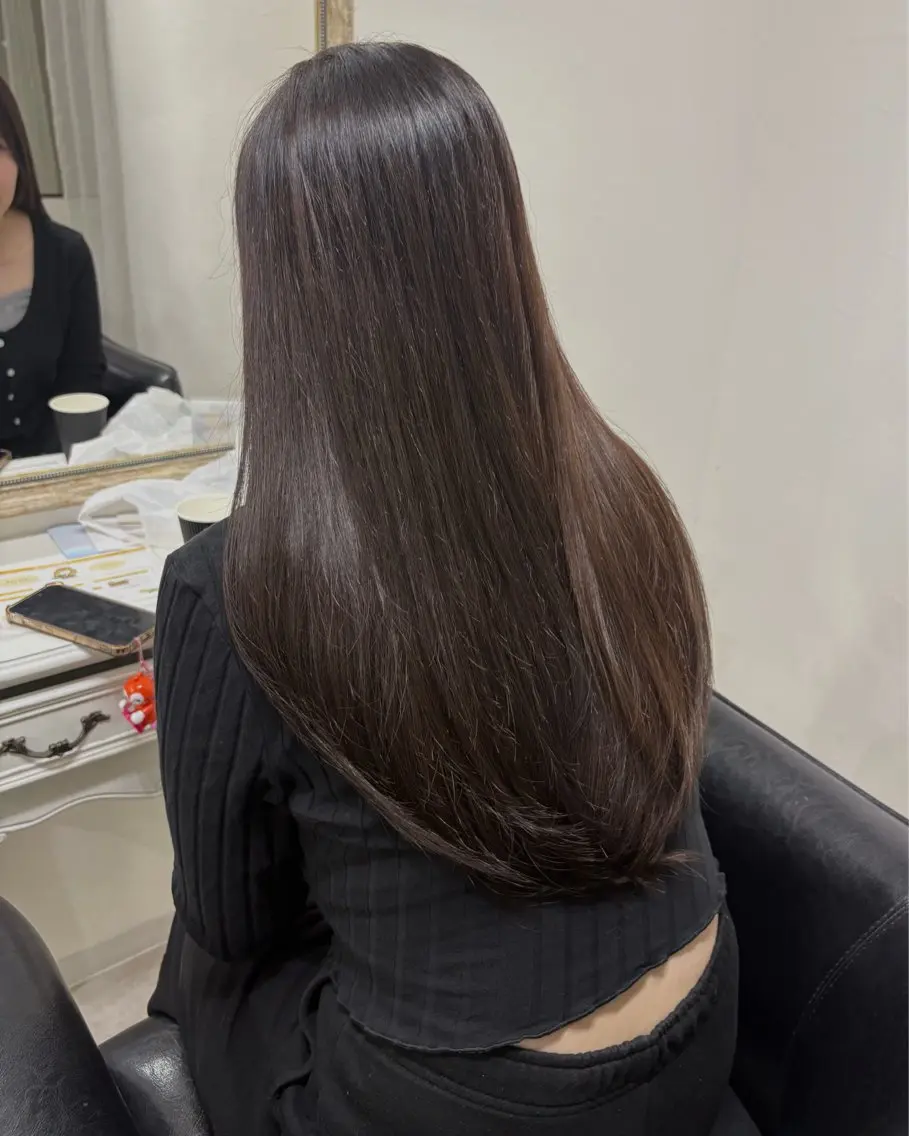 ロング ヘアカラー り せのヘアスタイル