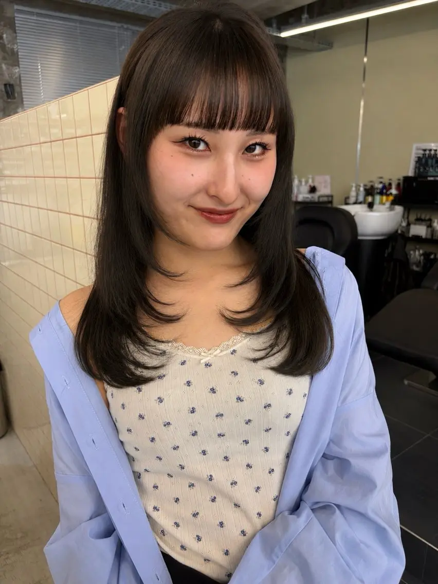 ミディアム カット ヘアカラー トリートメント ショート/ボブ/ パーマ/TOMOMIのヘアスタイル