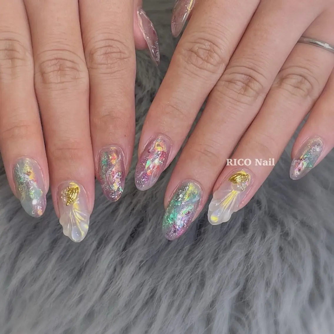 ネイル ハンドネイル RICO Nail パーツつけ放題🌈のネイルデザイン