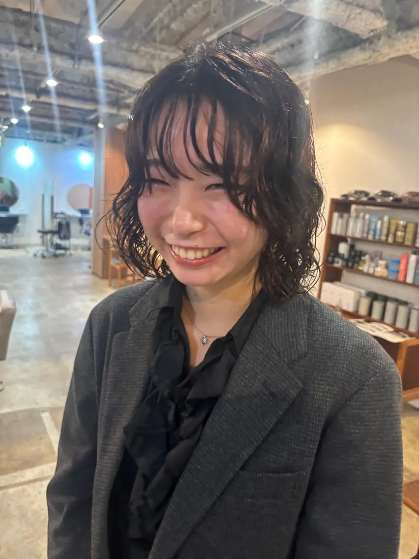 ショート パーマ カット パーマ トリートメント Hayashi Shioriのヘアスタイル