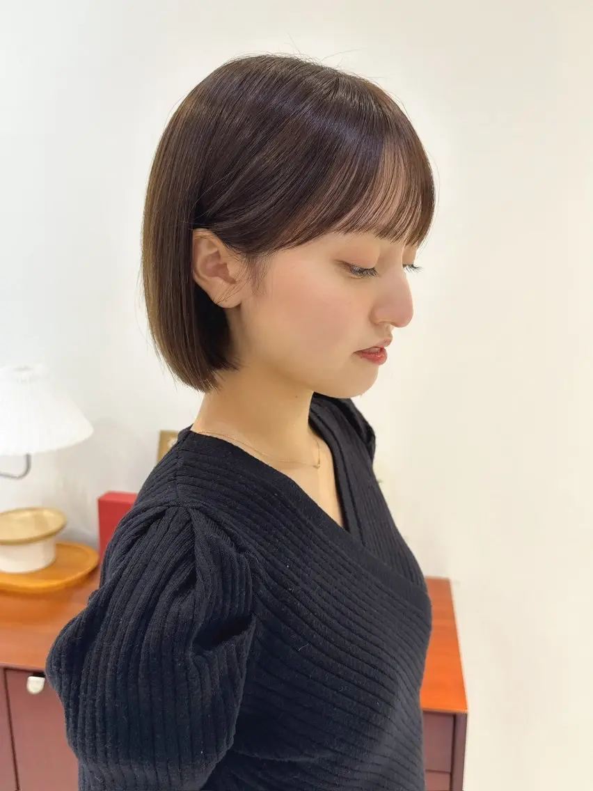 ショート カラー カット ヘアカラー トリートメント 🪼ボブ/ミニボブ レイヤーボブ🪼のヘアスタイル