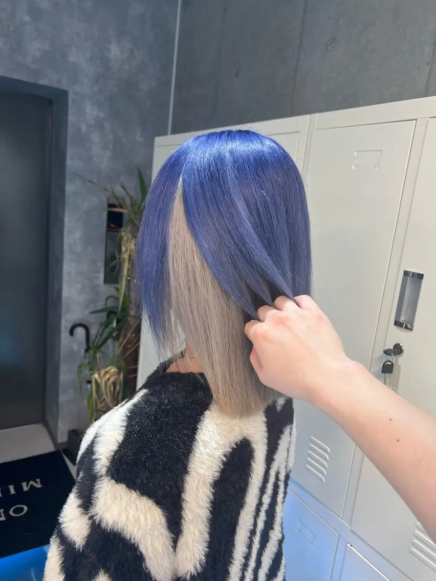 ミディアム カラー ヘアカラー トリートメント ヘアセット 大人GAL製造機/カ ラー×エクステゆいとのヘアスタイル