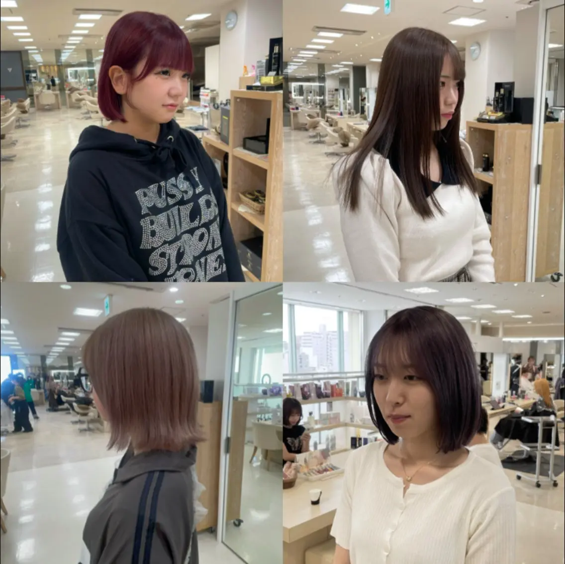 セミロング カラー シャドウパーマ／骨格 矯正カット　トモキのヘアスタイル