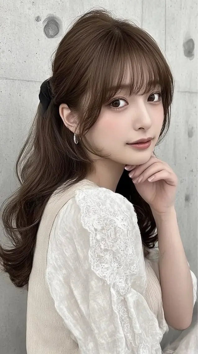 ロング カラー ヘアカラー 🍒モテ暖色カラー × うる艶✧ ゆなのヘアスタイル