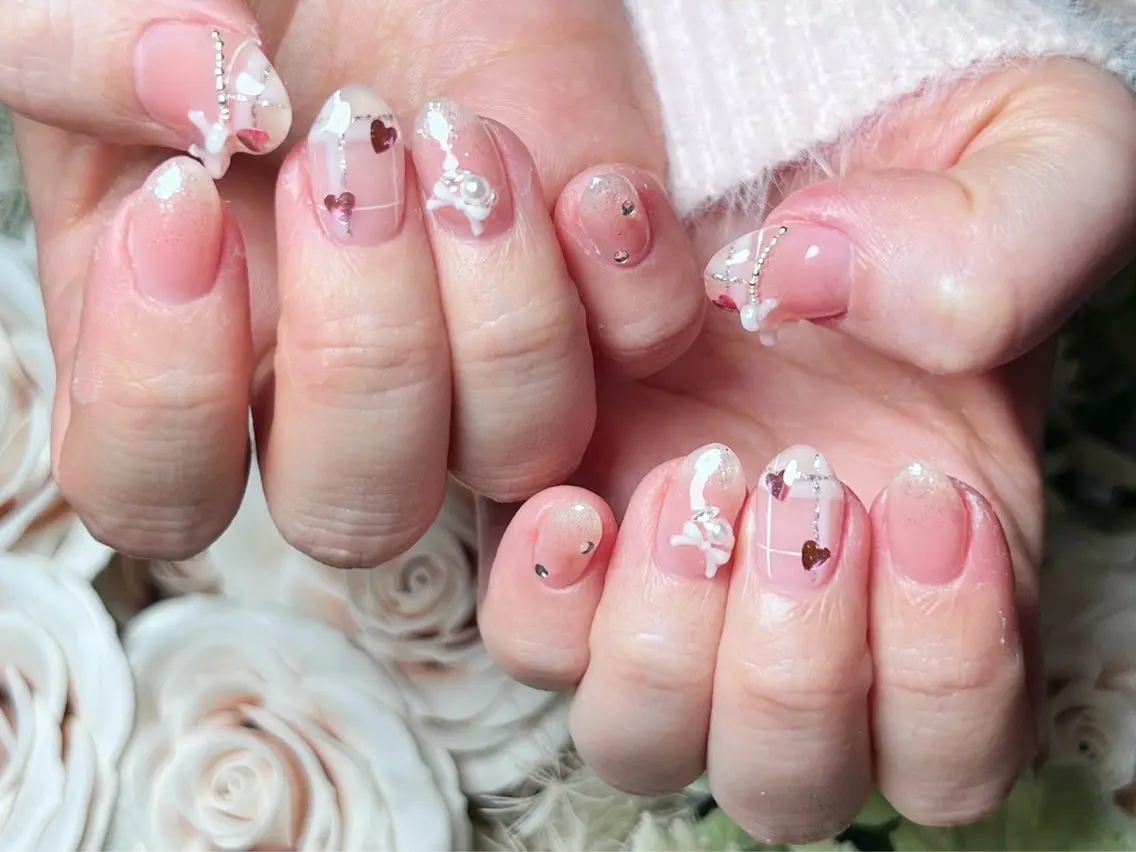 ネイル 成人式 ロングネイル マグネットネイル 持ち込み ワンカラーネイル ハンドネイル Painty nailのネイルデザイン
