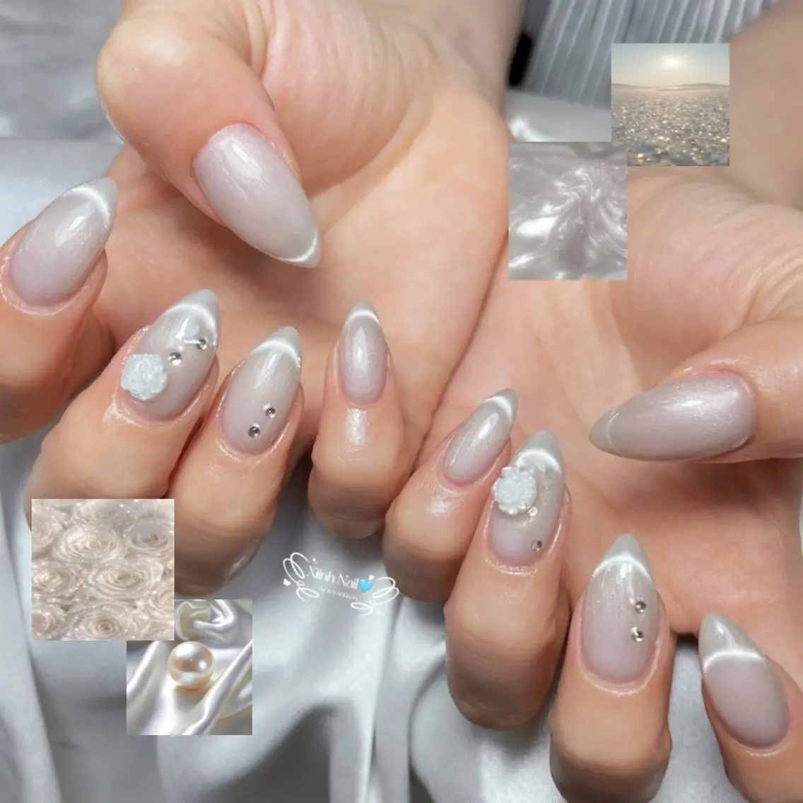 ネイル チークネイル 桜ネイル 長さ出し フットネイル ジェルネイル ハンドネイル XIINH NAIL SALONのネイルデザイン