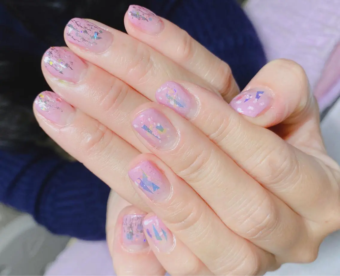 ネイル ラメ(グリッター) ピンク ハンドネイル ハンドケア u sのネイルデザイン