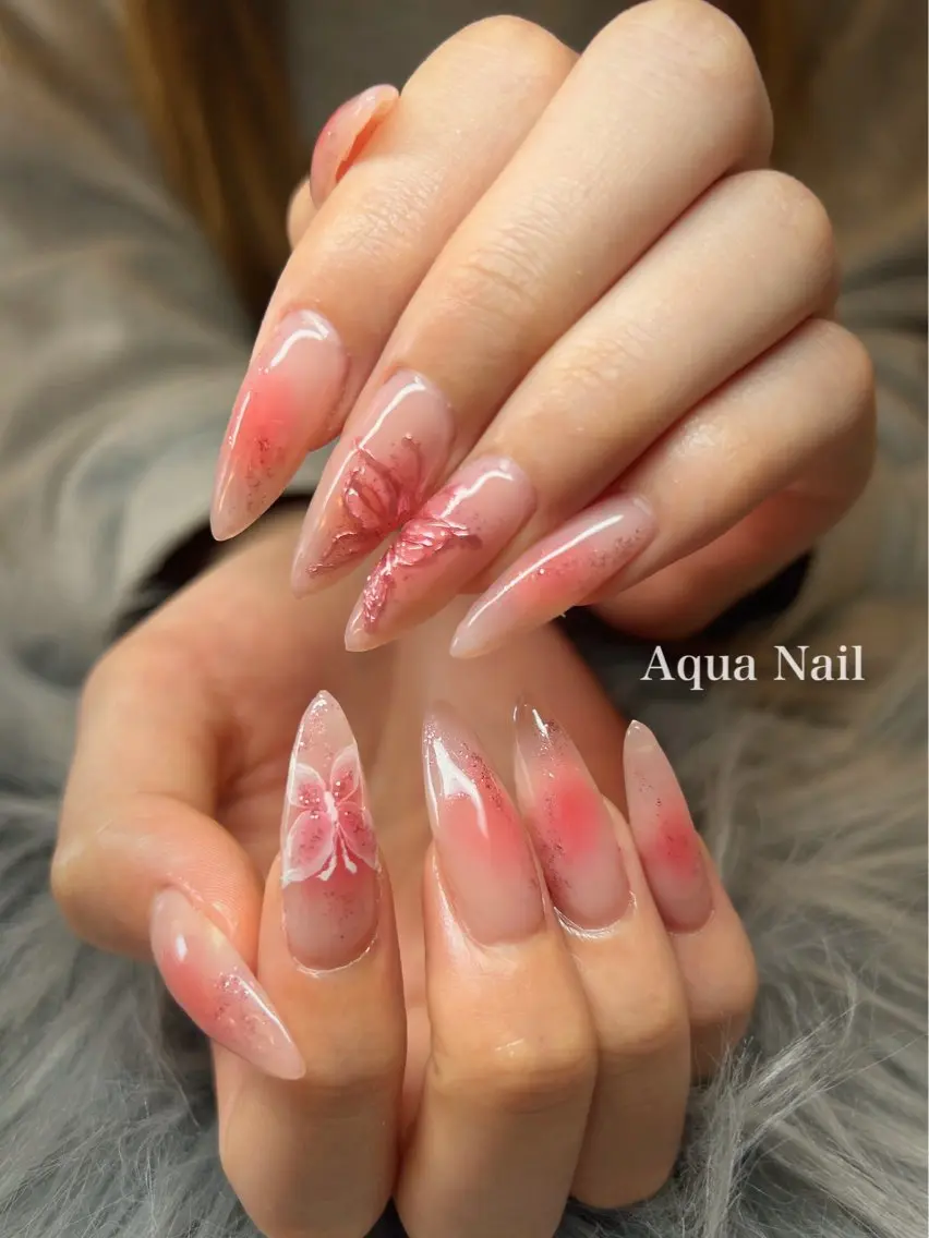ネイル アートネイル チークネイル ハンドネイル AQUA NAILのネイルデザイン