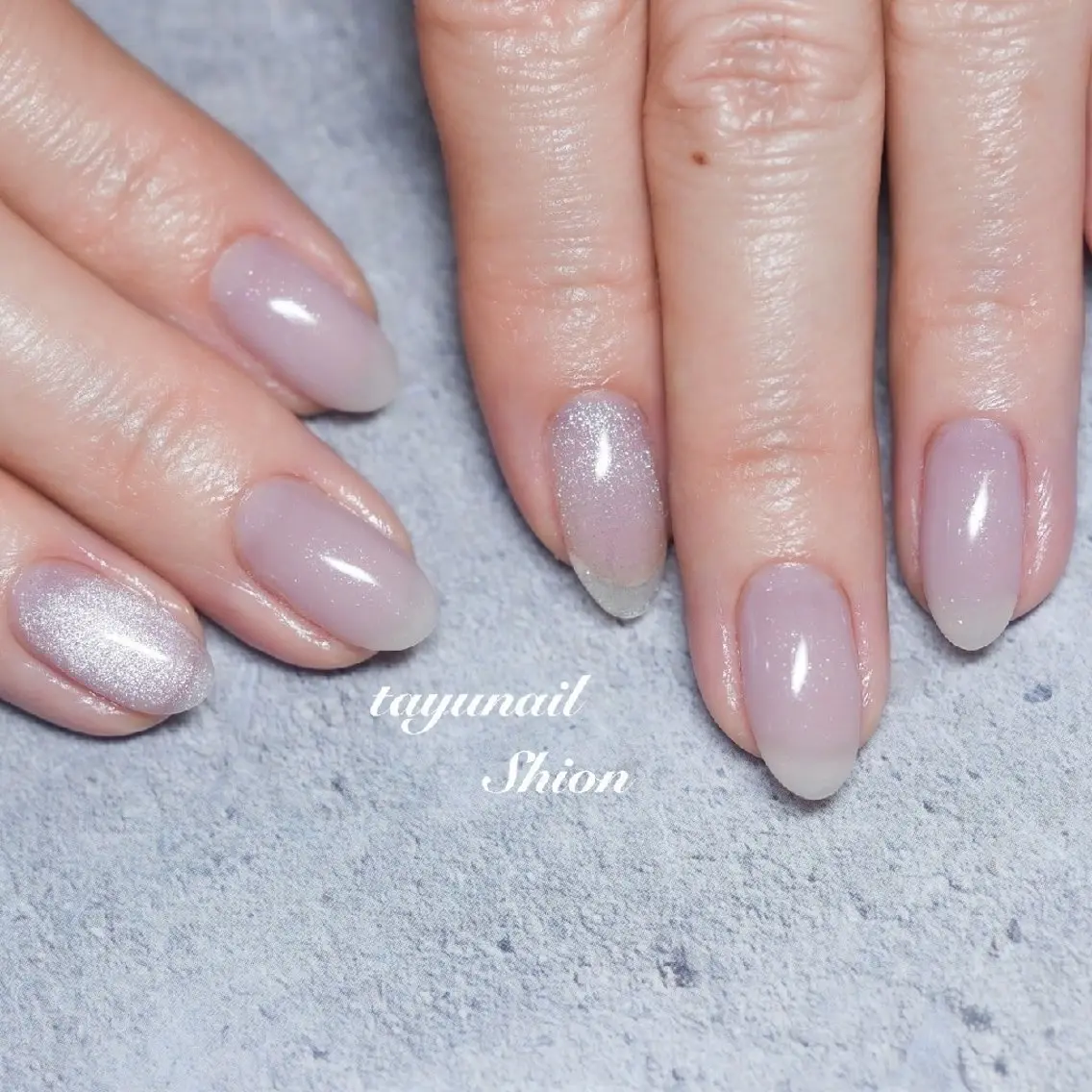 ネイル ジェルネイル マグネットネイル パラジェル シンプルネイル 冬ネイル ネイルサロン 【たゆnail】のネイルデザイン