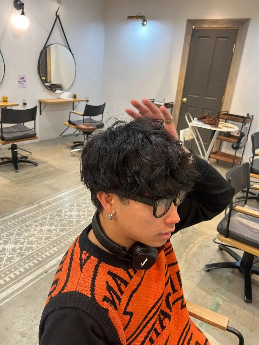 パーマ メンズ メンズパーマ beleefric 🩵チセのヘアスタイル