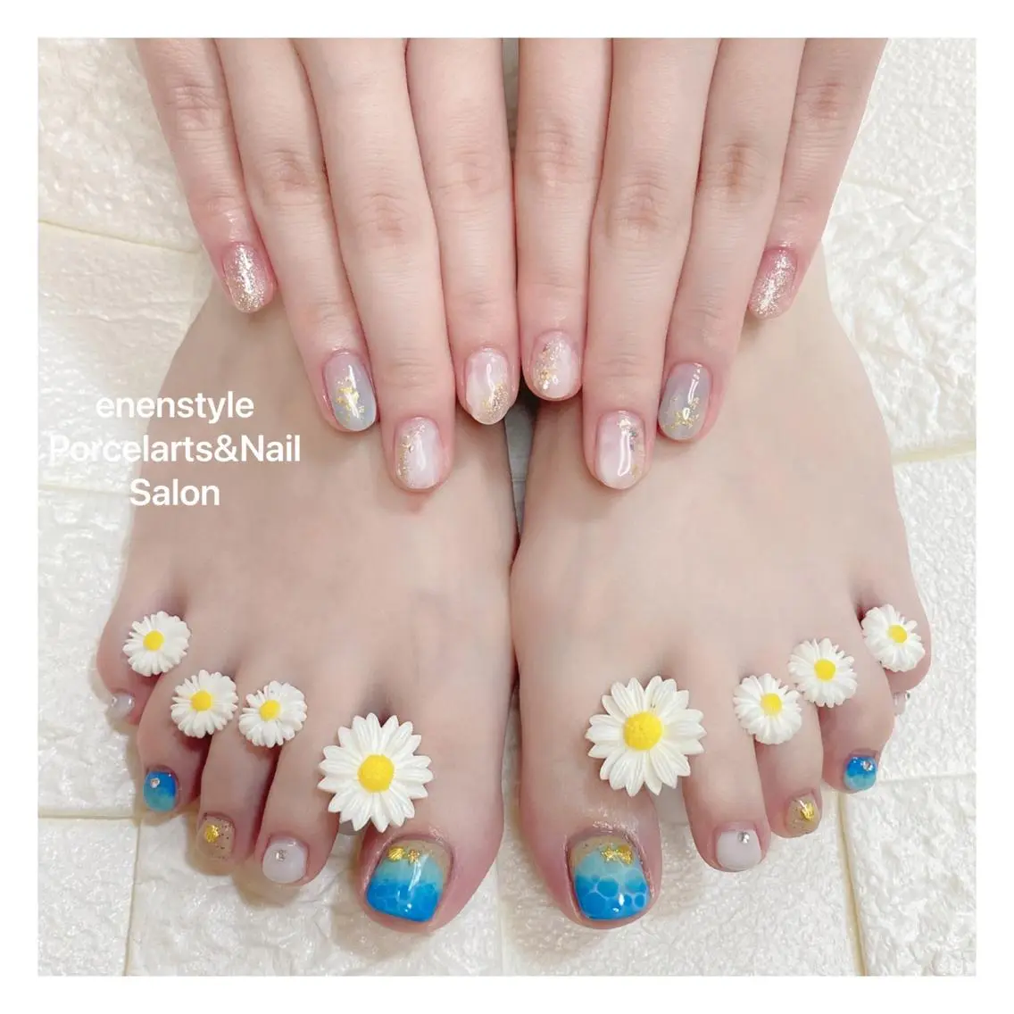 ミディアム ネイル 🐾enen style 🐾のネイルデザイン