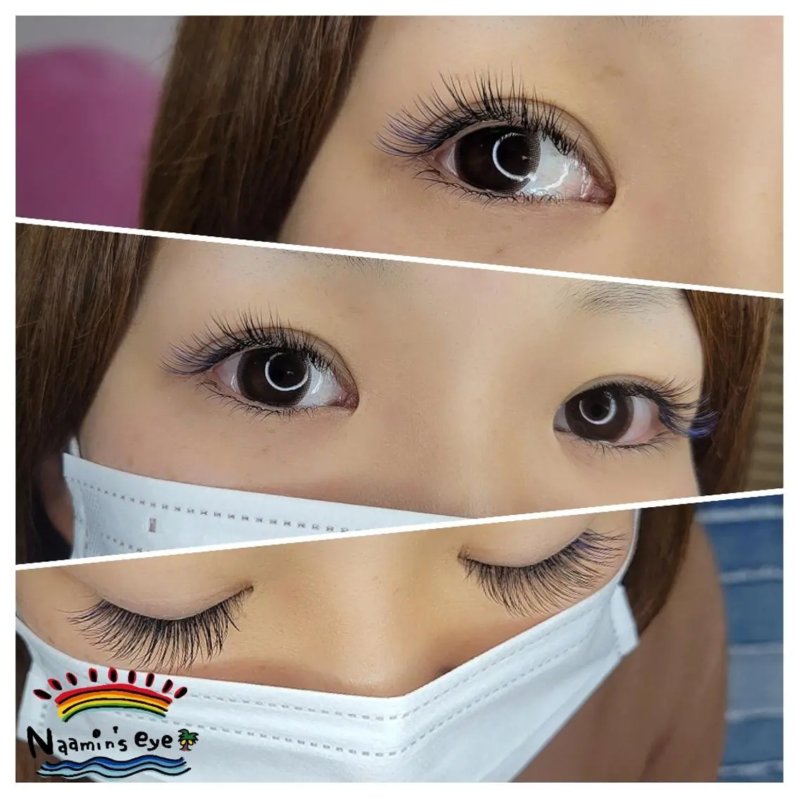マツエク・マツパ カラーマツエク Naamin's eyeのマツエク・マツパデザイン