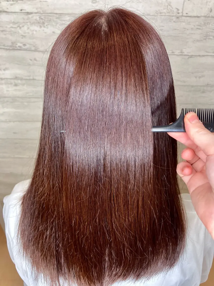 ミディアム カラー ブラウンカラー ピンクカラー ピンクブラウン 小池 穂果/ 府中のヘアスタイル