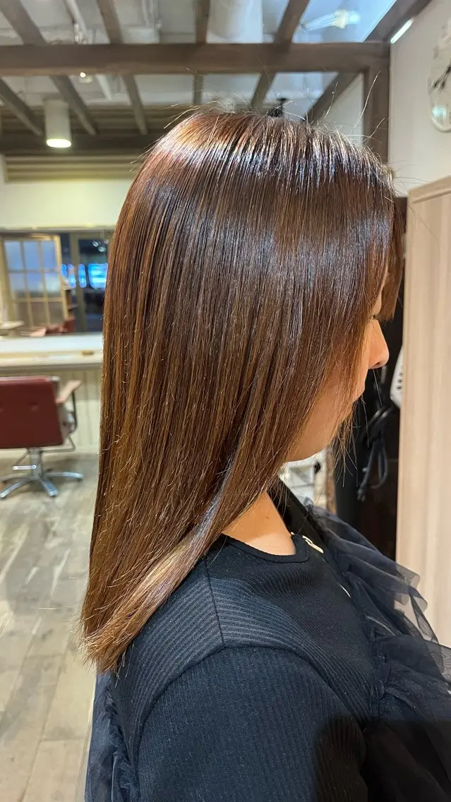 縮毛矯正 くろたき まほのヘアスタイル