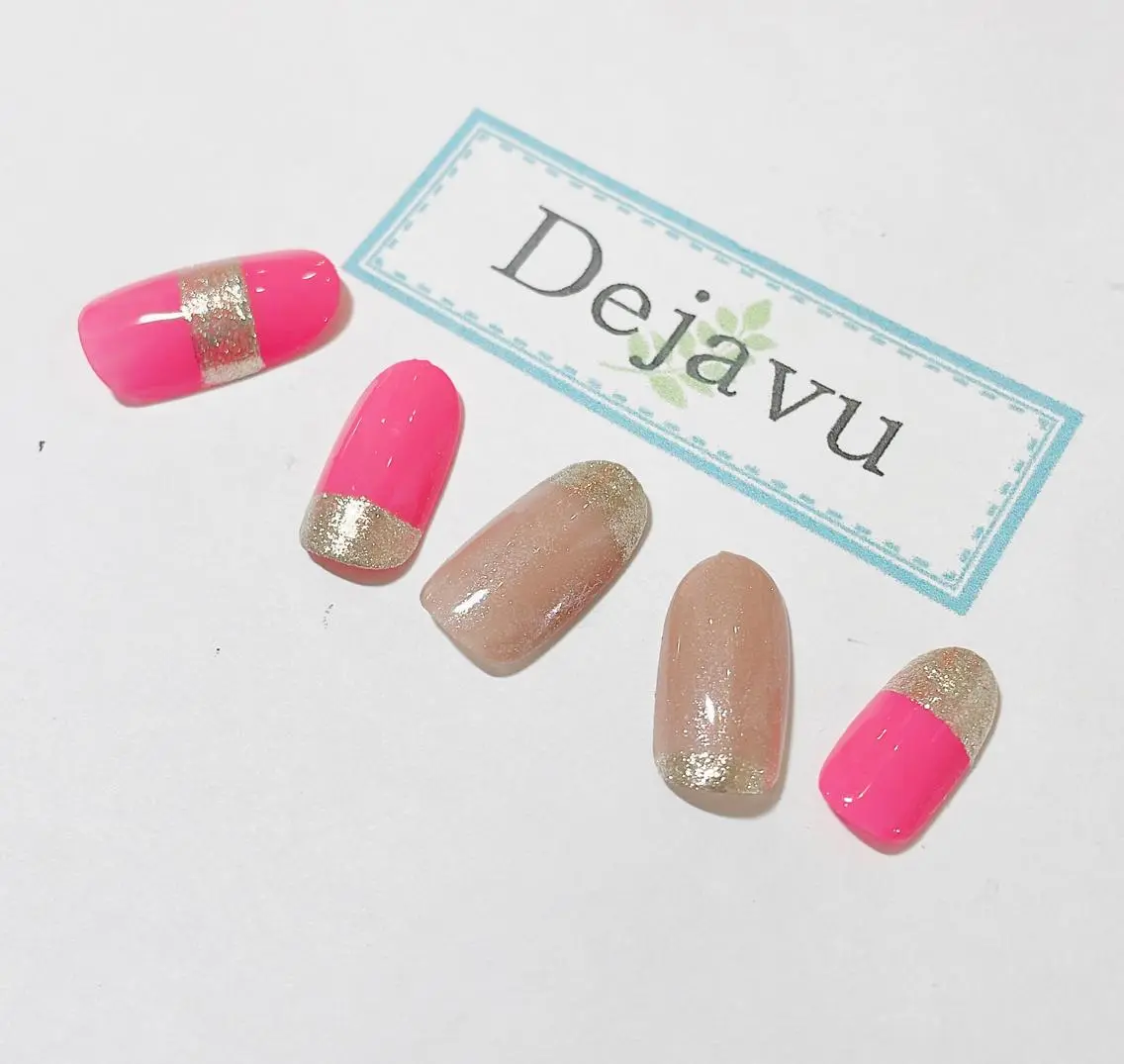 ネイル アートネイル ジェルネイル シンプルネイル 春ネイル ハンドネイル Nail salon Dejavu 🌿のネイルデザイン