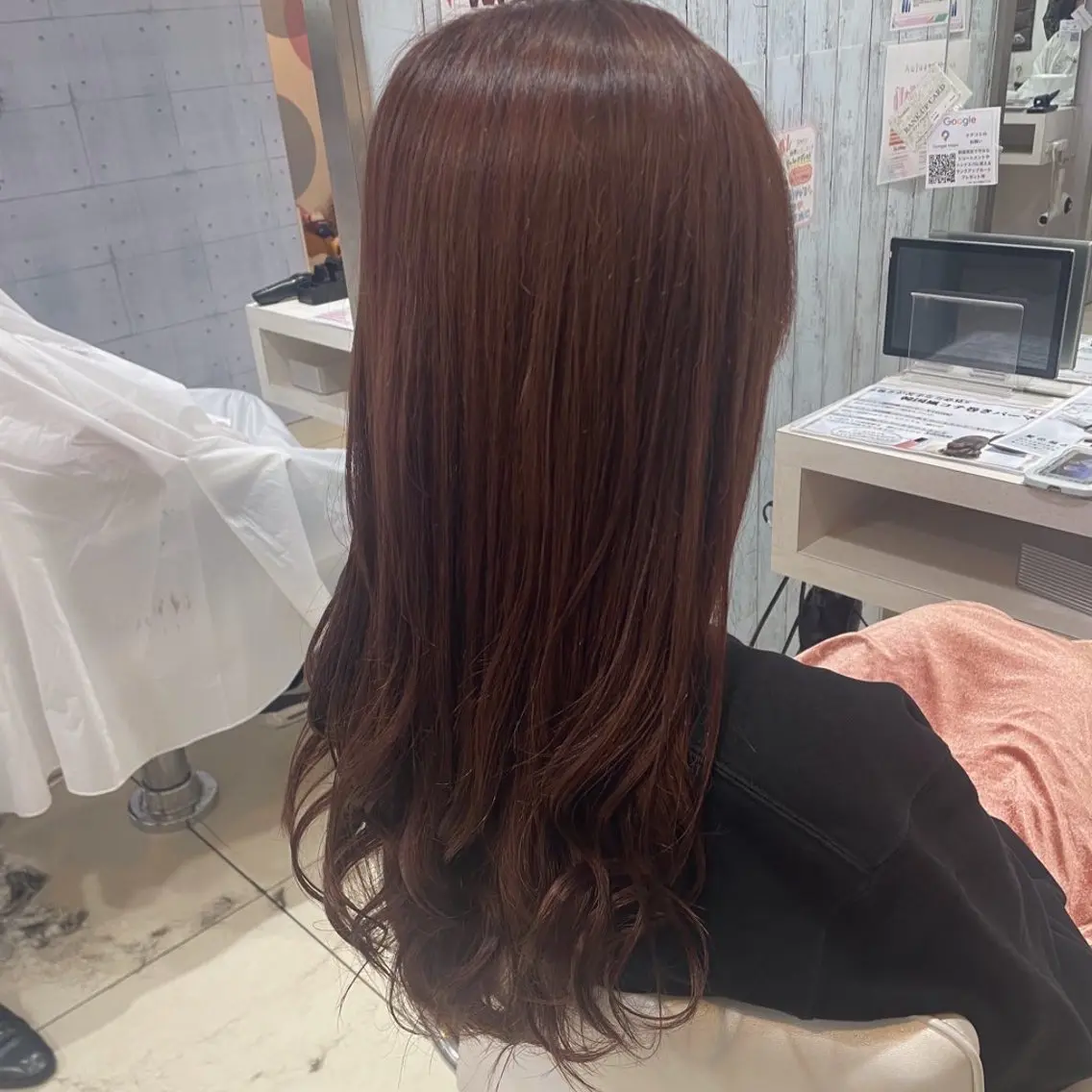 ロング ヘアカラー トリートメント 🌸暖色髪質改善 MEI🌸のヘアスタイル