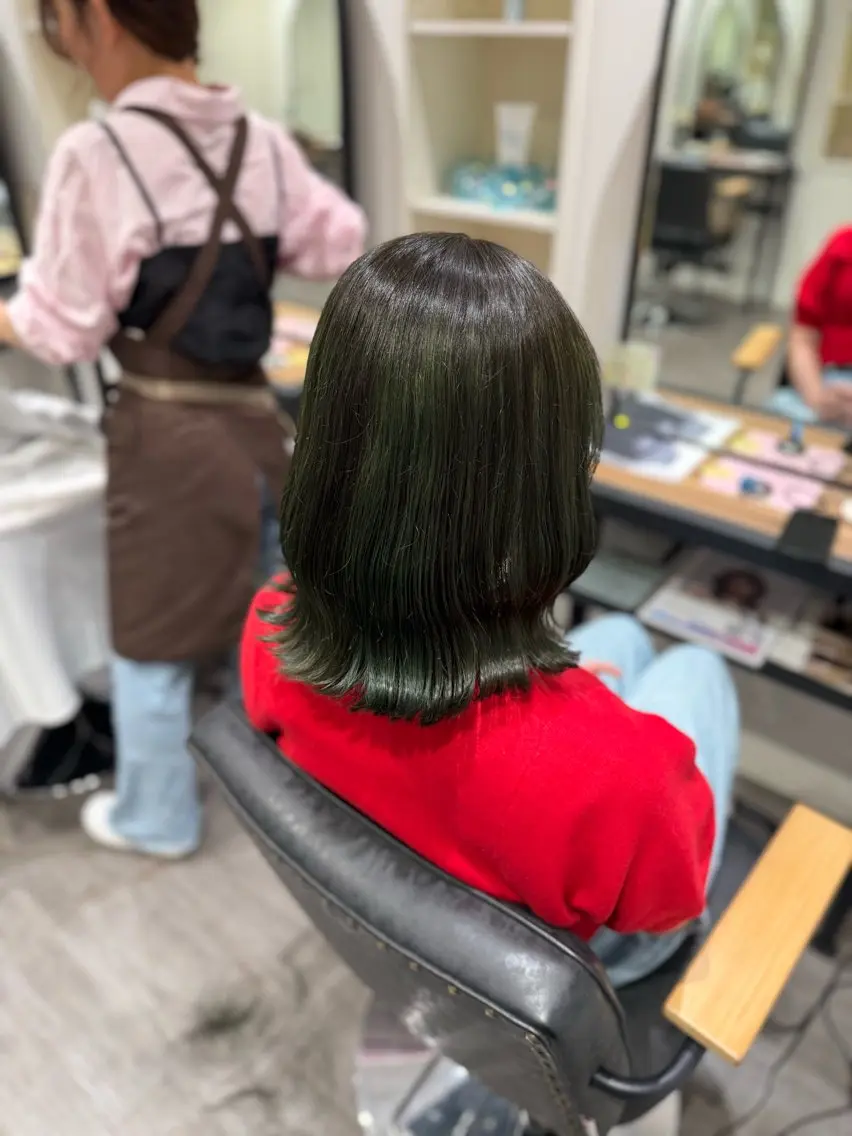 ミディアム カラー ハイライトカラー ハイライト カット ヘアカラー トリートメント 艶髪レイヤー上田 紗也🇰🇷💗のヘアスタイル