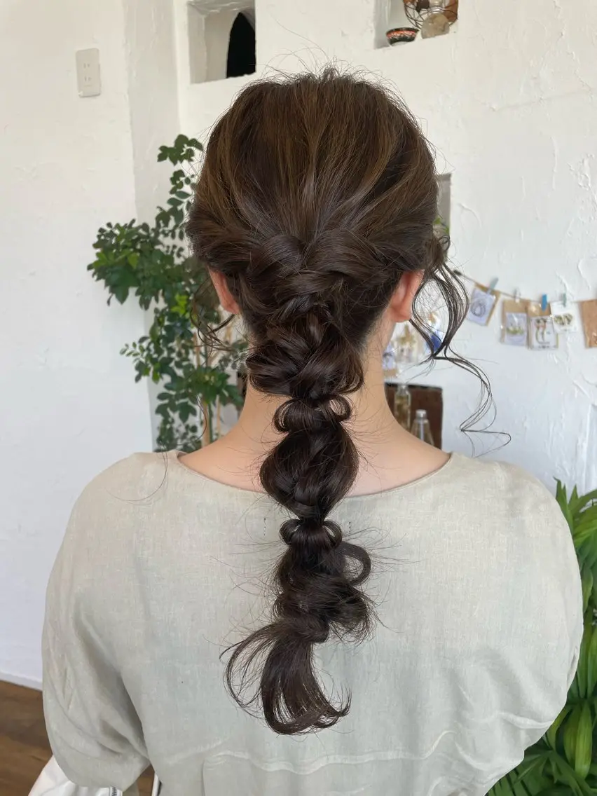 ヘアアレンジ ハーフアップ 浴衣 ヘアセット 🌸小掛🌸 豊橋外国人風カラーのヘアスタイル