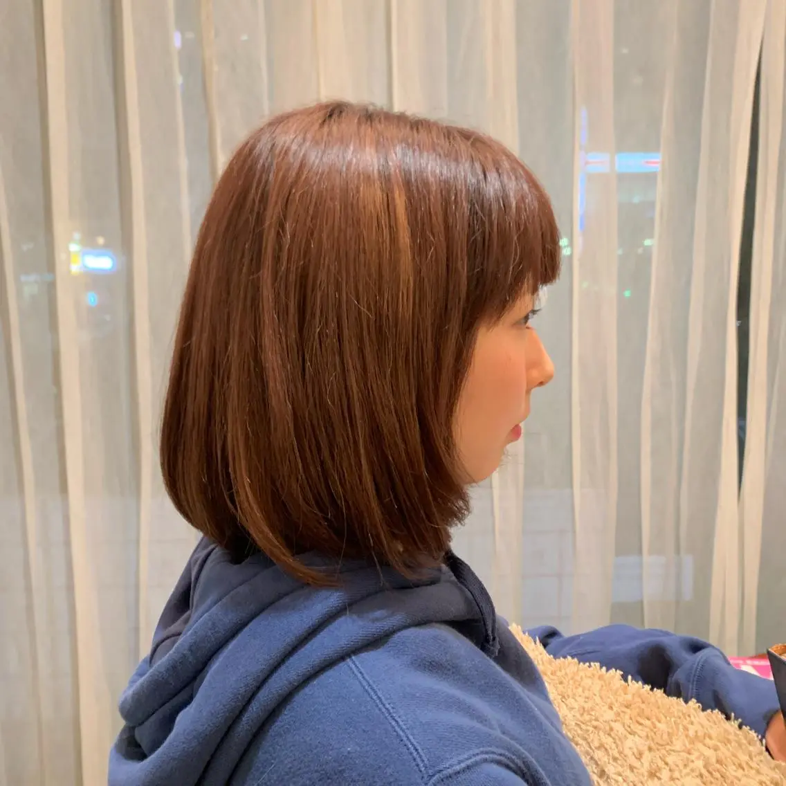 ミディアム カラー 小顔/似合わせカット 杉山莉菜のヘアスタイル