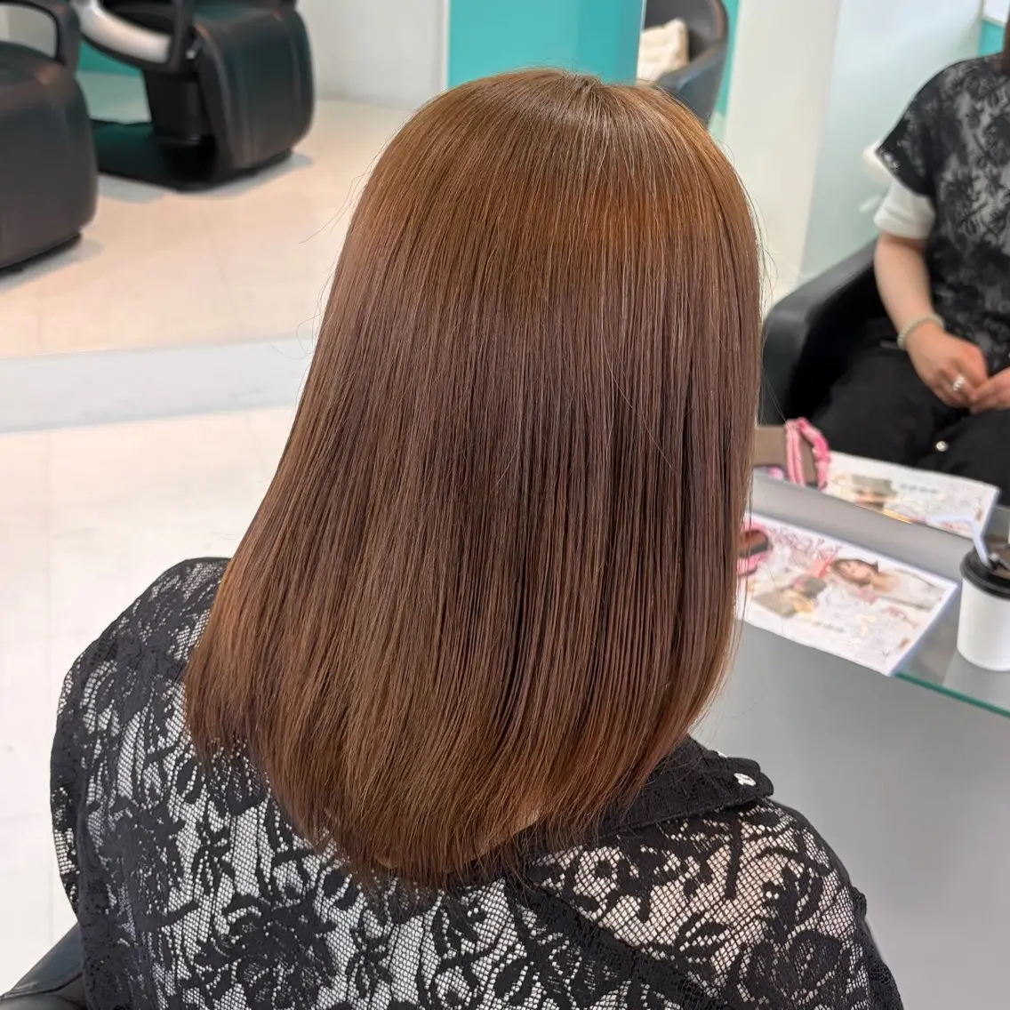 ミディアム カラー ベージュカラー オリーブベージュ ヘアカラー デザインカラー/ ボブ/Natsukiのヘアスタイル