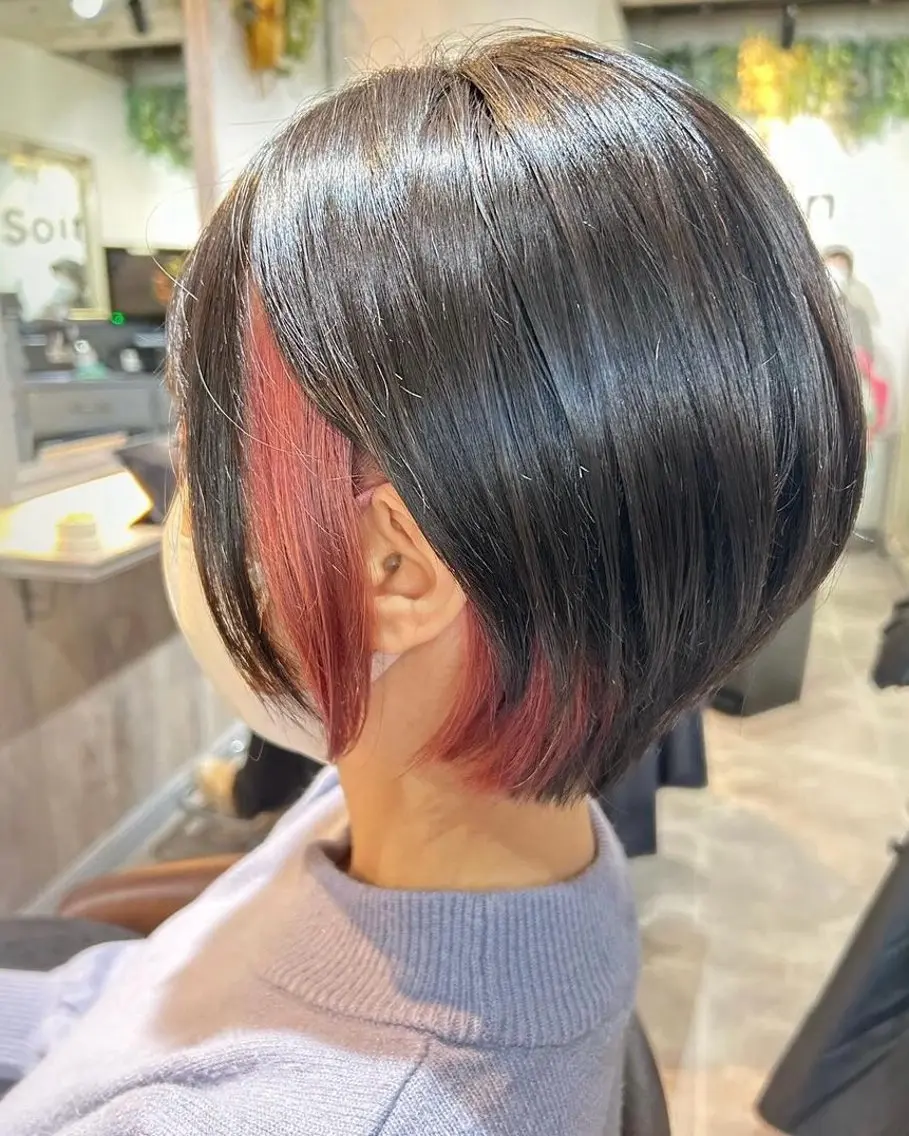 ショート カラー ヘアアレンジ カット ヘアカラー トリートメント Rina🌷 ダメージレスカラーのヘアスタイル