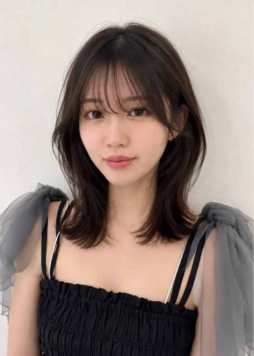 ミディアム カット 大人可愛い韓国 レイヤー大田のヘアスタイル