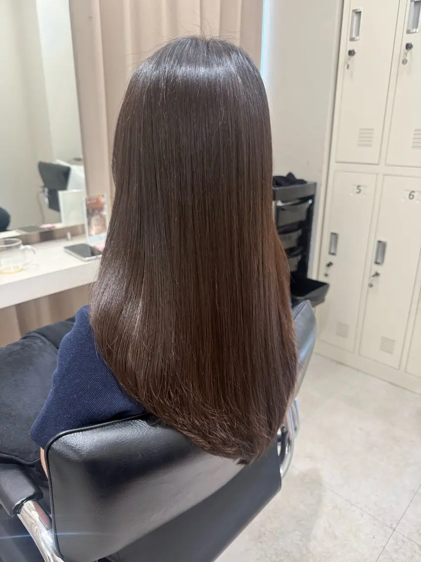 ロング カラー パーマ カット ヘアカラー 縮毛矯正 haru 髪質改善サロンのヘアスタイル