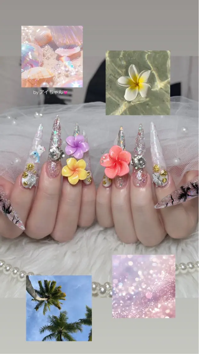 ネイル ジェルネイル 韓国ネイル ロングネイル シンプルネイル 夏ネイル ハンドネイル ハンドケア NEM nailstudioのネイルデザイン