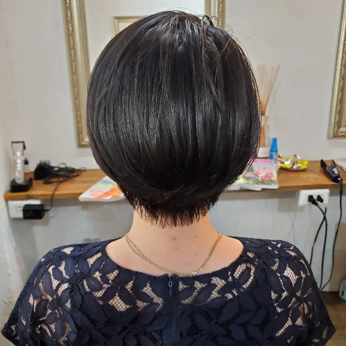 ショート カラー カット ヘアカラー トリートメント 韓国レイヤー柔らかい 地毛風縮毛矯正／マツのヘアスタイル