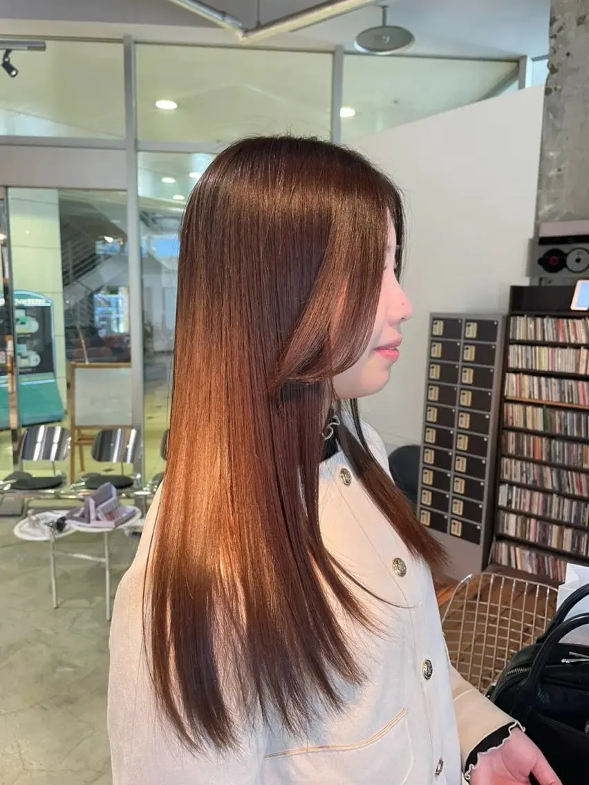 ロング カラー トリートメント カット ヘアカラー トリートメント 🪿透明感/艶カラー ﾜﾀﾅﾍﾞｱｵｲのヘアスタイル