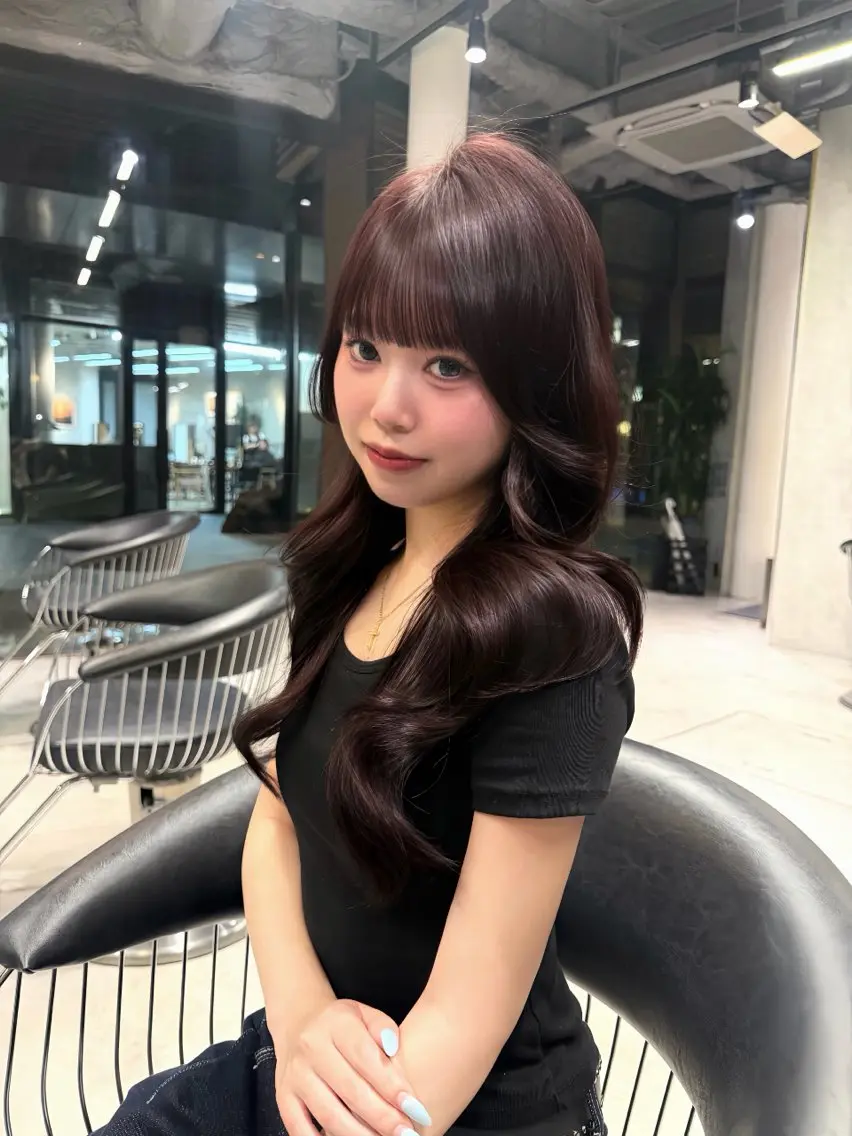 ロング ヘアカラー トリートメント 透明感カラー🩶 ／𝑅𝑖𝑘𝑜のヘアスタイル
