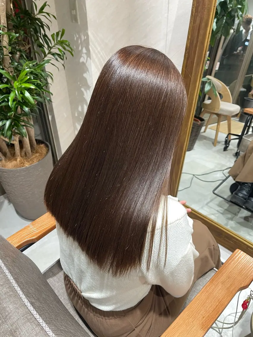 ロング カラー 透明感カラー グレージュ ラベンダーカラー ラベンダーグレージュ ラベンダーグレー カット ヘアカラー トリートメント 🩵ボブ/レイヤー /髪質改善🩵のヘアスタイル