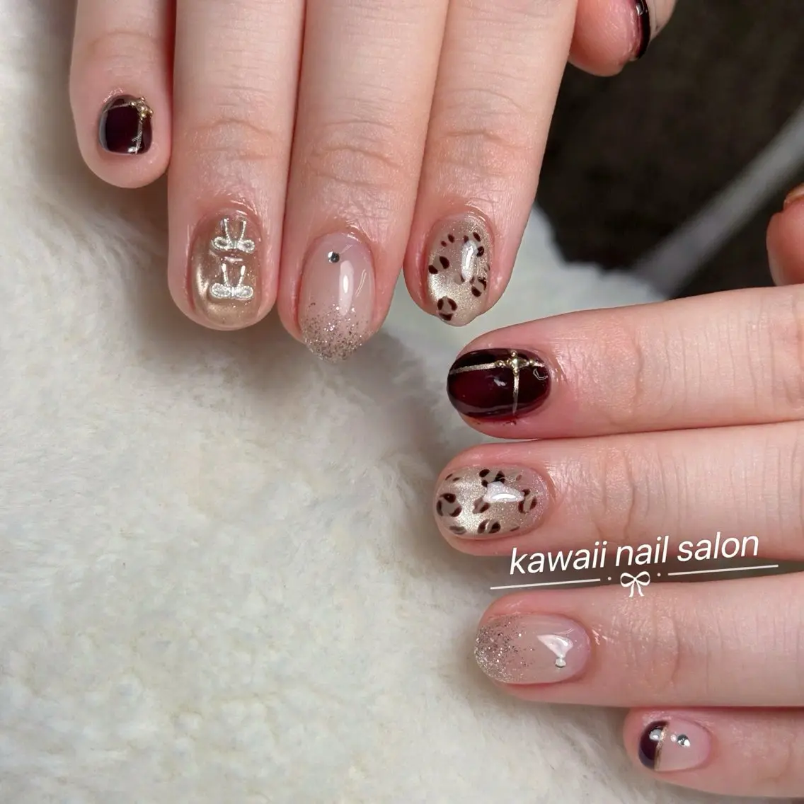 ネイル 長さ出し キラキラネイル ロングネイル マグネットネイル 持ち込み Kawaii Nail Salonのネイルデザイン
