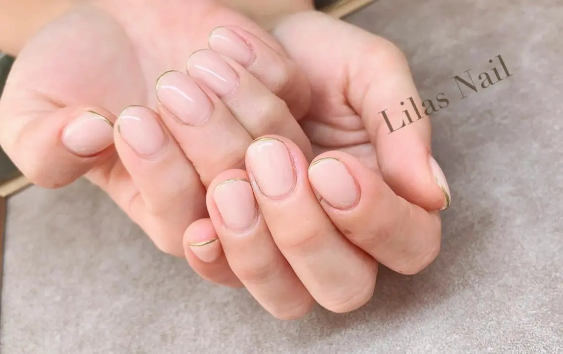 ネイル フレンチネイル ハート ニュアンスネイル オフィスネイル Lilas Nailのネイルデザイン