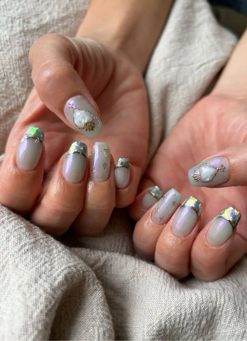 ネイル ハンドネイル 手描き🌸ニュアンス monny nailのネイルデザイン