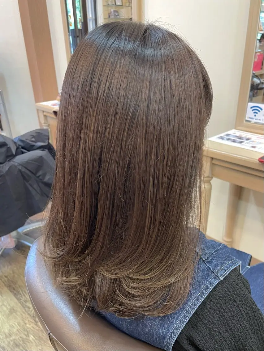 ロング カラー ベージュカラー オリーブベージュ メンズパーマ🌀/ 中村郁未のヘアスタイル