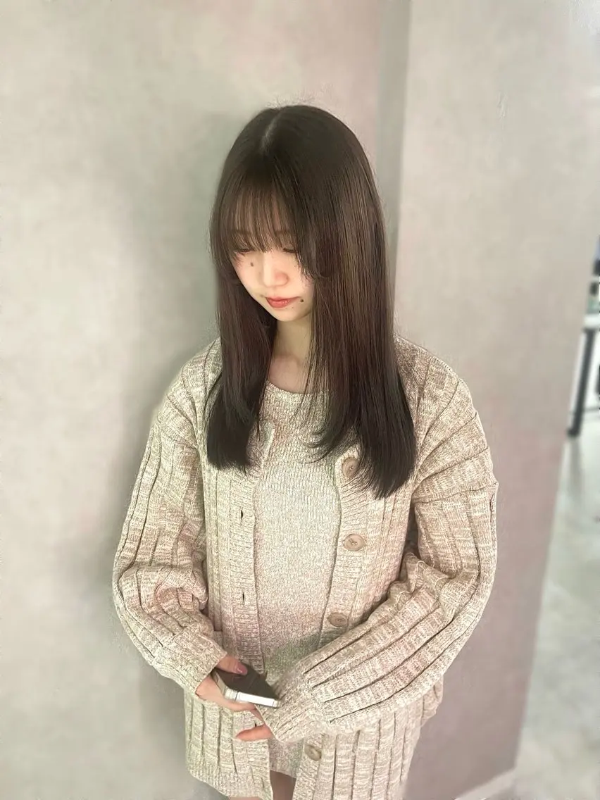 カラー カット ヘアカラー トリートメント 盛れる顔まわり✨🎀 レイヤー別所好葉のヘアスタイル