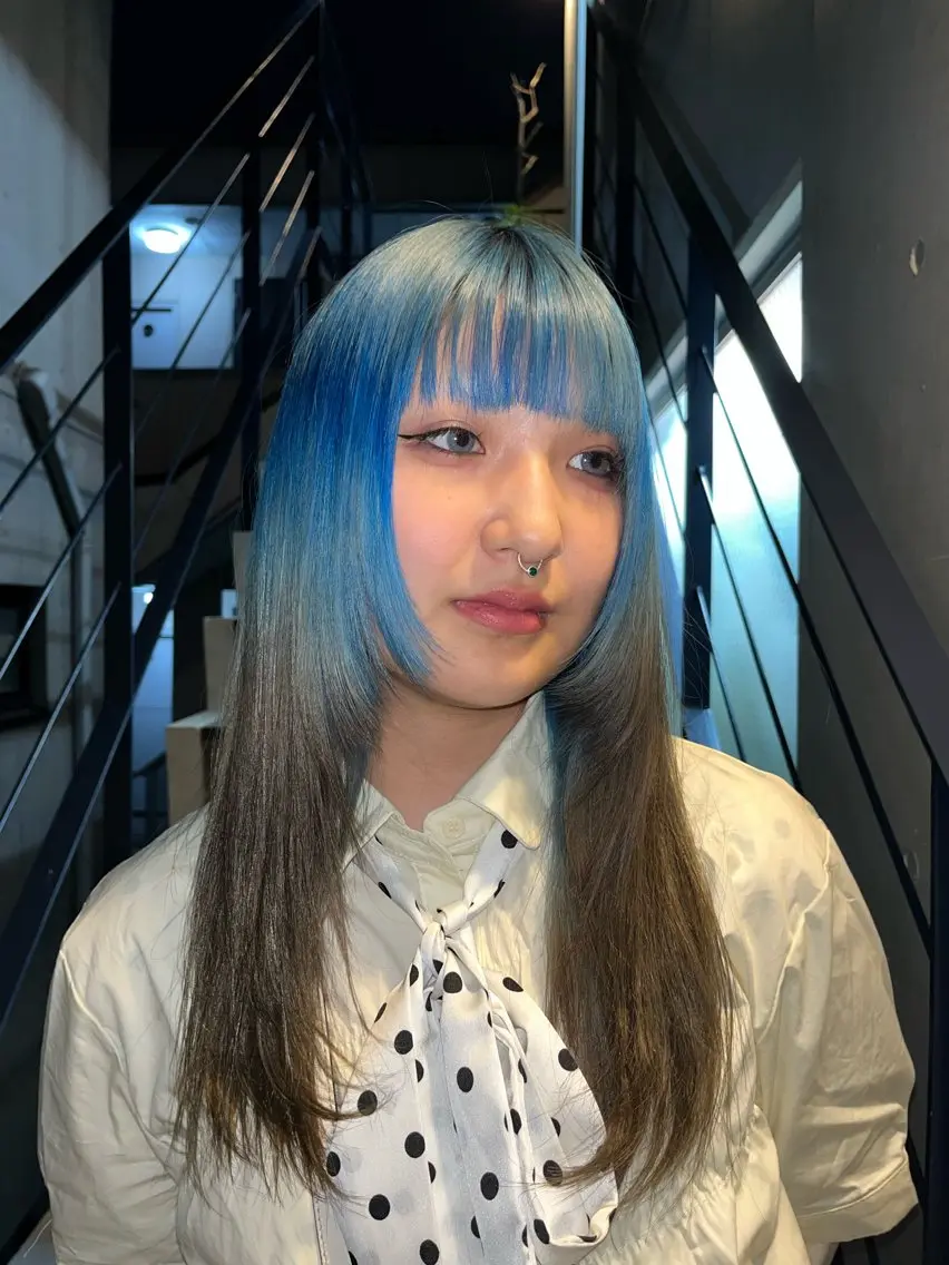セミロング ヘアカラー 原宿/ブリーチ shunpeiのヘアスタイル