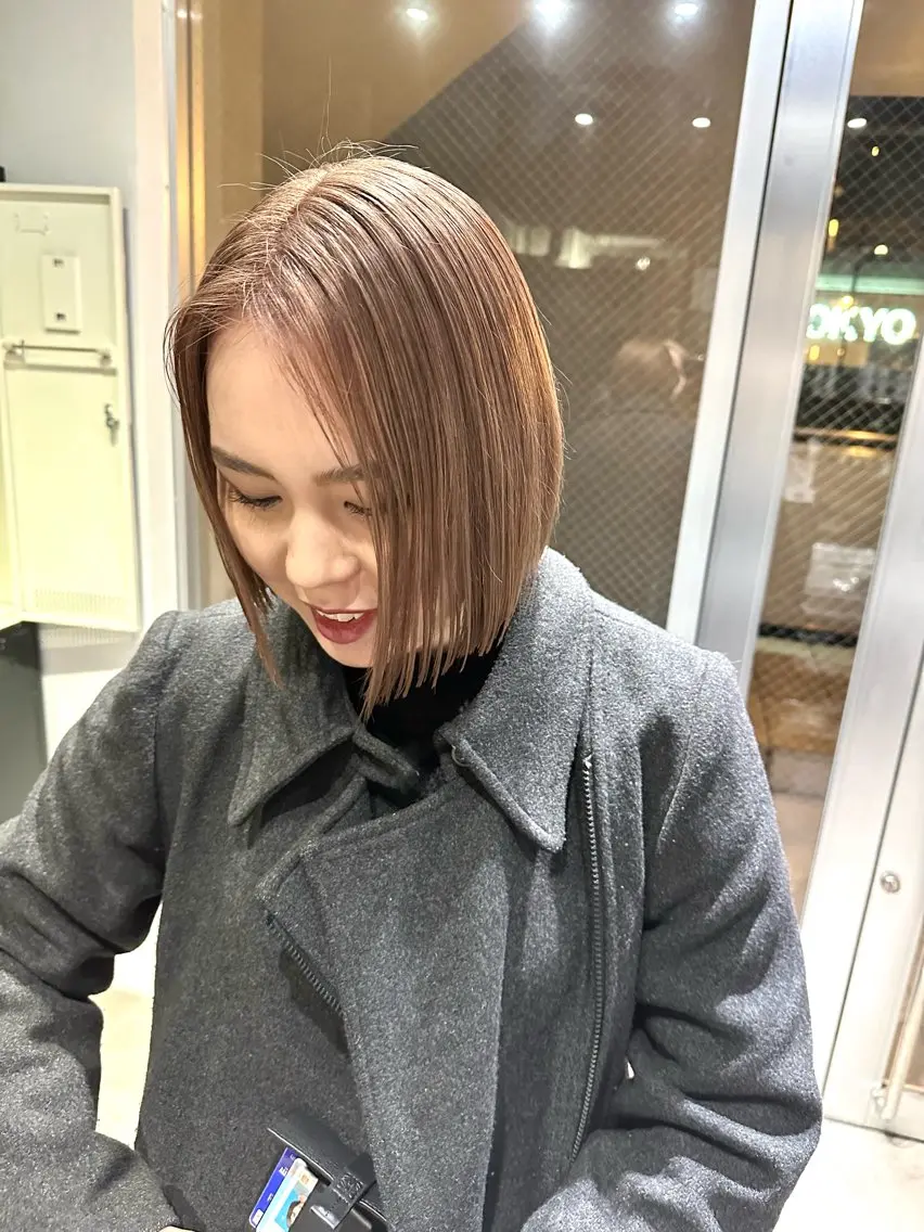 ミディアム カラー ベージュカラー グレージュ ラベンダーカラー ラベンダーグレージュ ラベンダーグレー カット ヘアカラー トリートメント ARCANAブリーチ ダブルカラー🌟原宿のヘアスタイル