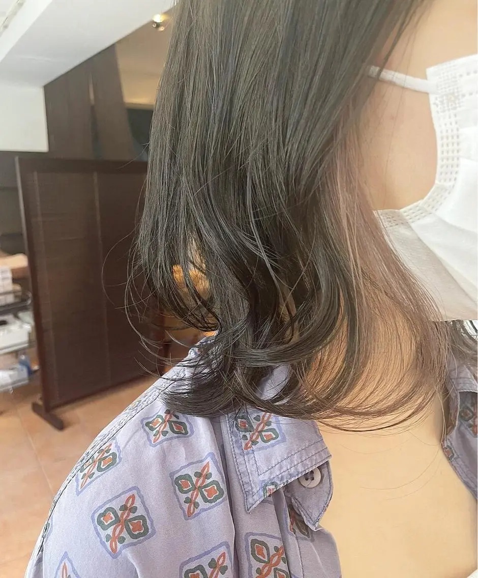 🧡インナーカラー+全体カラー🤍の写真