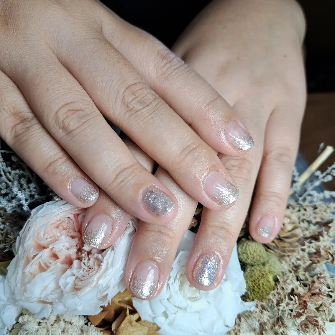 ネイル グラデーション ラメ(グリッター) ラメグラデーション HAYASHI  Nのネイルデザイン