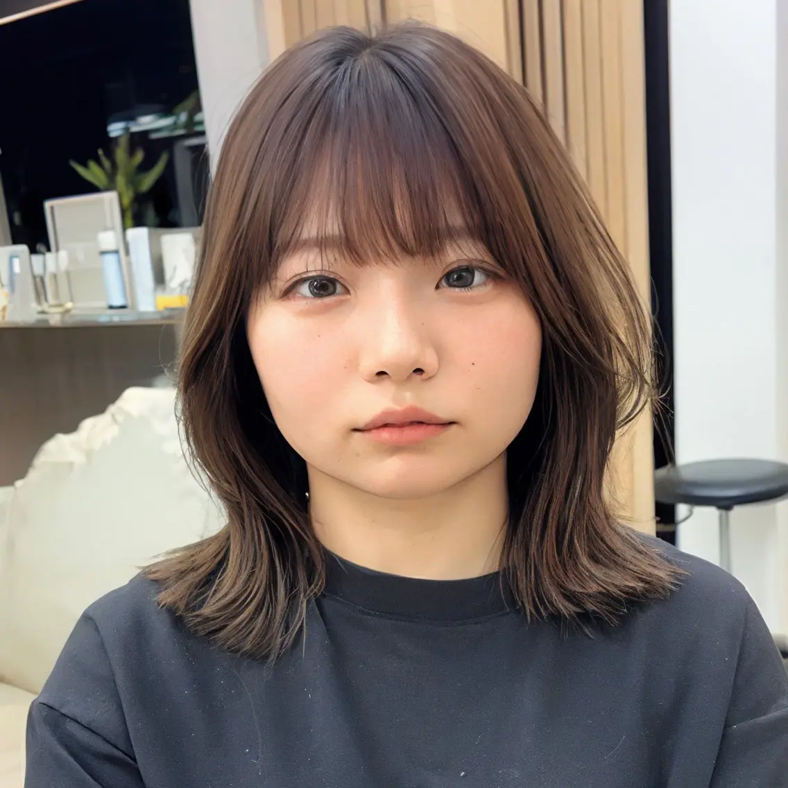 セミロング カラー ボブ くびれヘア 顔まわりレイヤー レイヤーカット カット ヘアカラー トリートメント 爽太/韓国/縮毛矯正 レイヤー/メンズのヘアスタイル