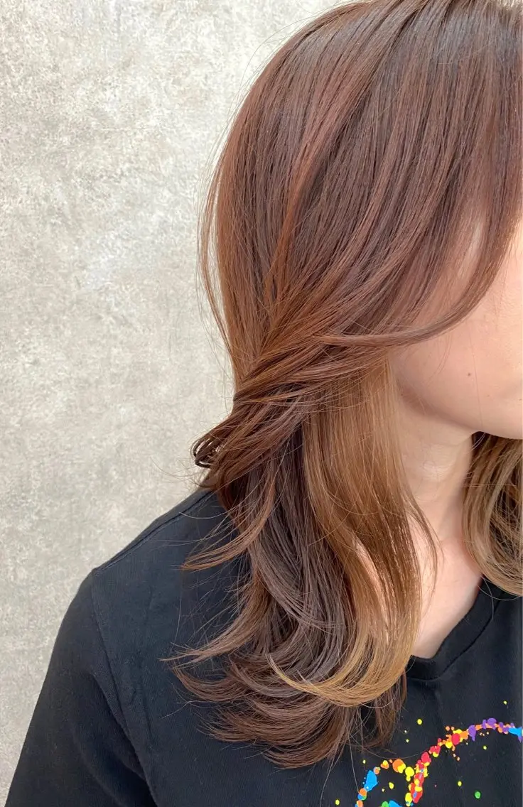 ミディアム カラー カット ヘアカラー トリートメント 【enil代表】 杉林和哉のヘアスタイル