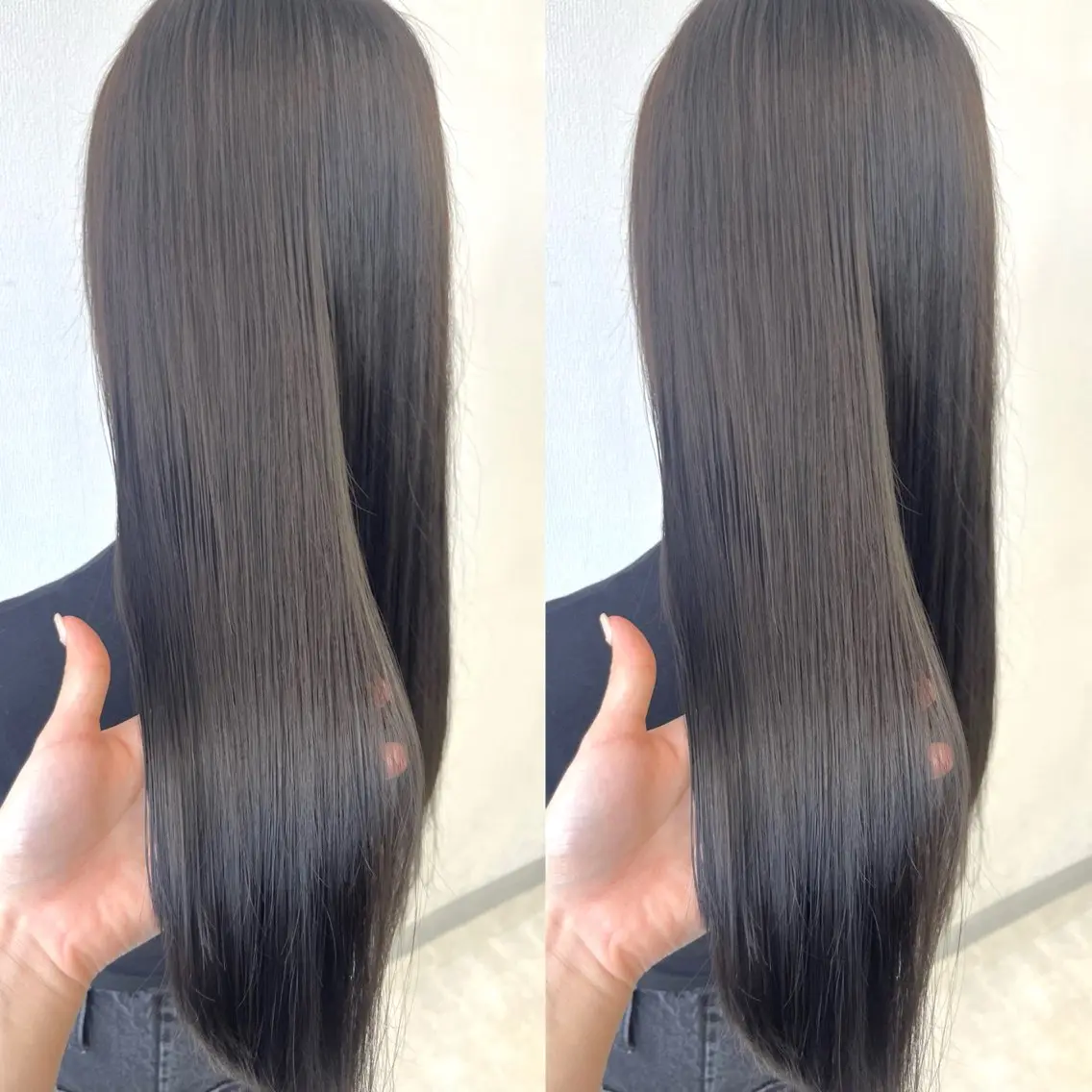 ロング カラー カット ヘアカラー トリートメント 透明感カラー🪿🤍 顔まわりカットのヘアスタイル