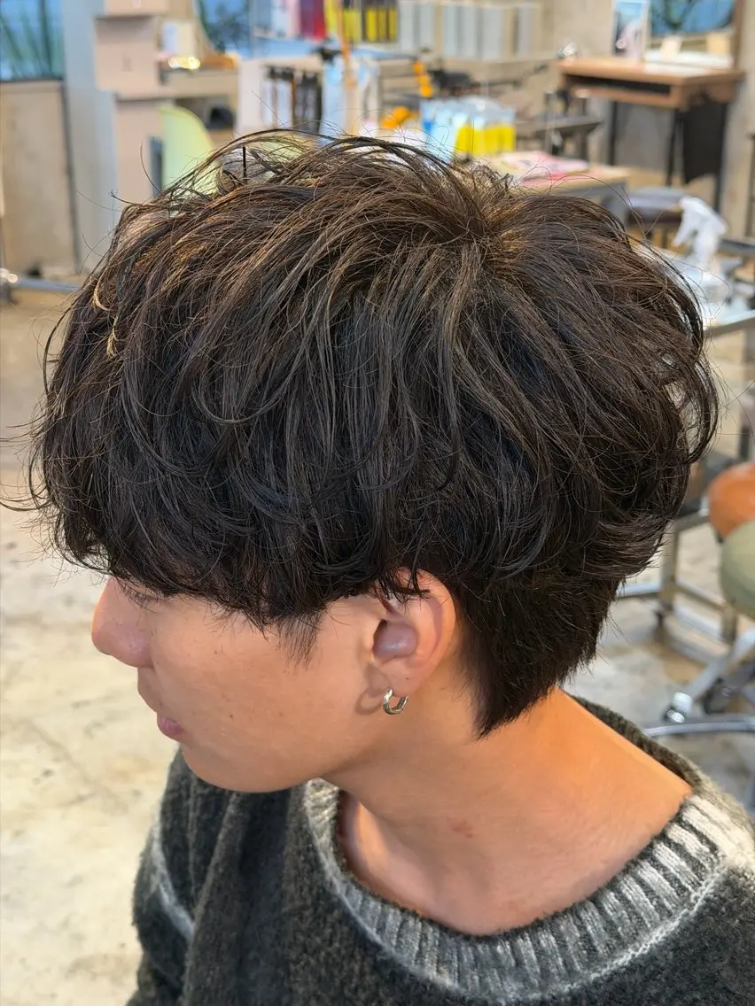 ミディアム ミディアムパーマ カット パーマ メンズカットパーマ /岐阜/yudaiのヘアスタイル