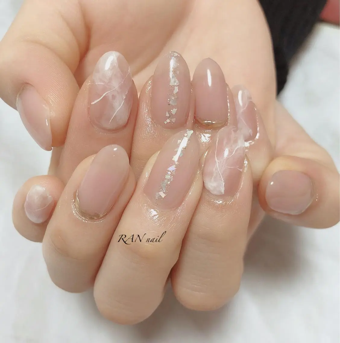 ネイル 成人式 オフィスネイル シンプルネイル 春ネイル ブライダルネイル ハンドネイル フットネイル RAN nailのネイルデザイン