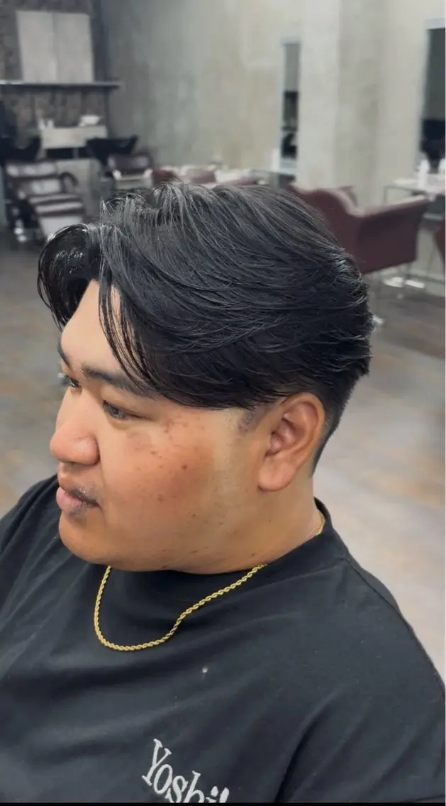 ショート メンズ センターパート 西田 龍我のヘアスタイル