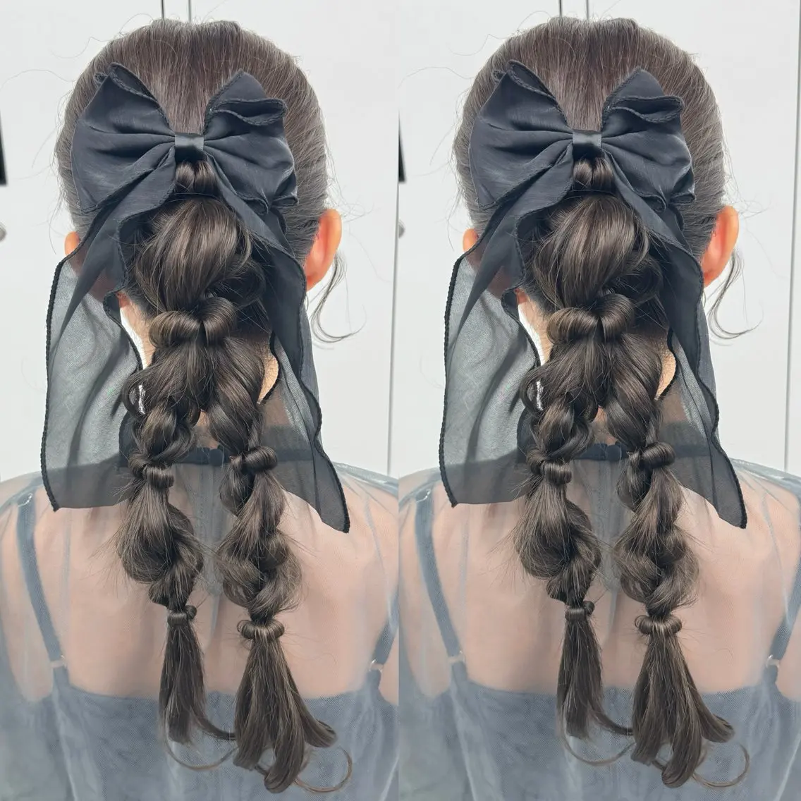 ロング ヘアアレンジ ヘアセット ヘアメ🎀ハイトーン 🩵エクステ🪄しほのヘアスタイル