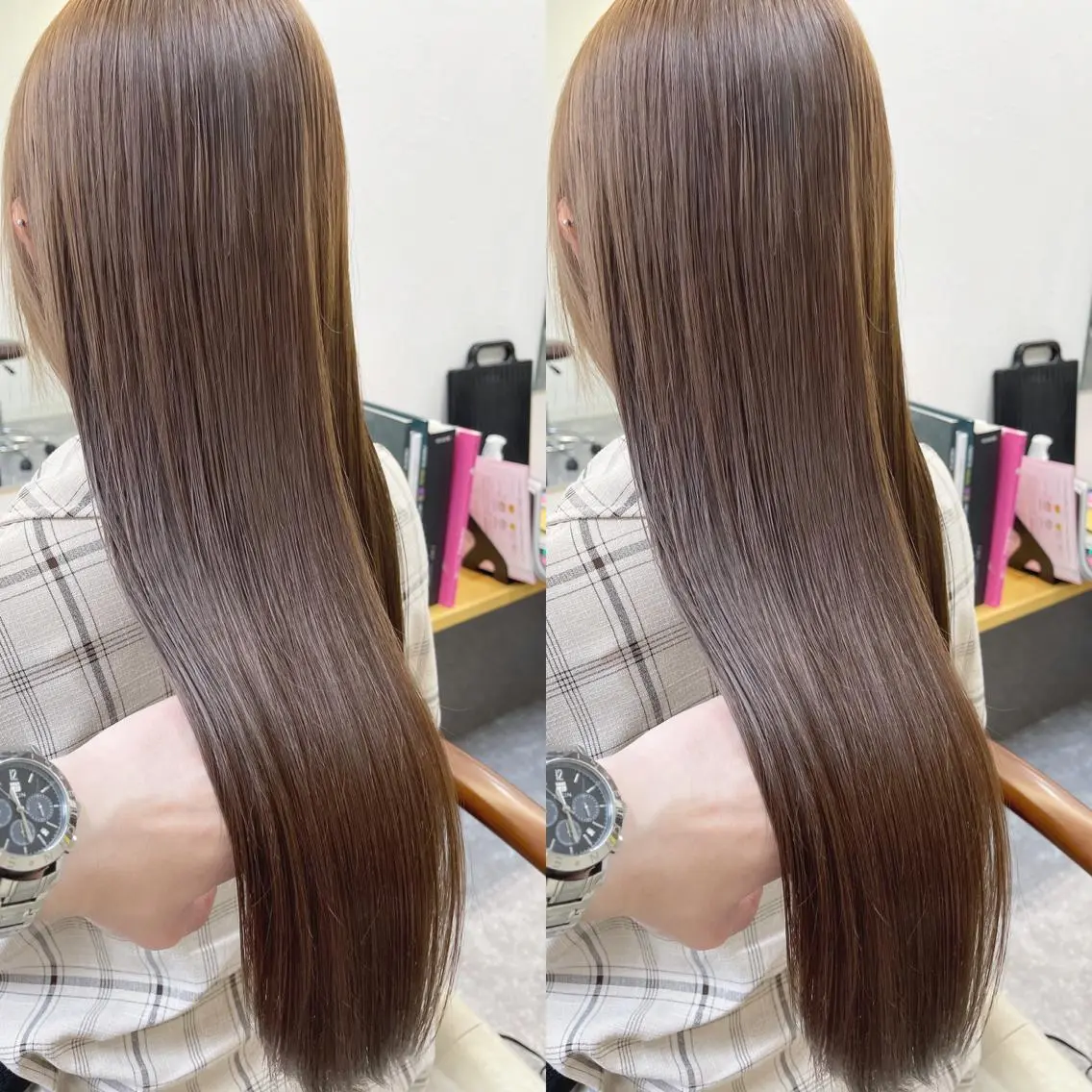 ロング 髪質改善 トリートメント カット ヘアカラー 縮毛矯正 トリートメント H (エイチ) 烏丸御池店のヘアスタイル